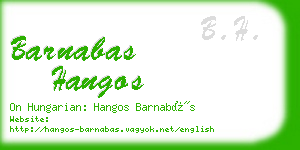 barnabas hangos business card